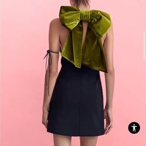 Zara Velvet Bow Dress